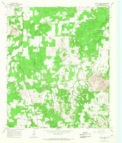 United States Geological Survey Turkey Creek, TX (1965, 24000-Scale) digital map