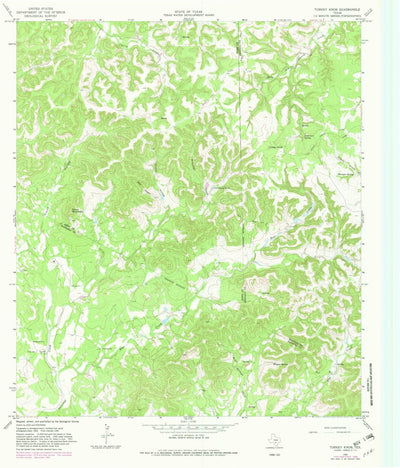 United States Geological Survey Turkey Knob, TX (1964, 24000-Scale) digital map