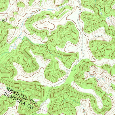 United States Geological Survey Turkey Knob, TX (1964, 24000-Scale) digital map