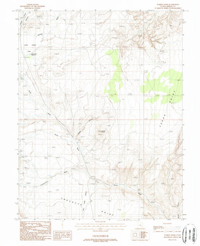 United States Geological Survey Turkey Knob, UT (1988, 24000-Scale) digital map