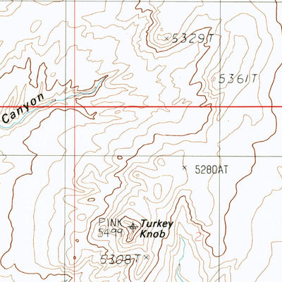 United States Geological Survey Turkey Knob, UT (1988, 24000-Scale) digital map