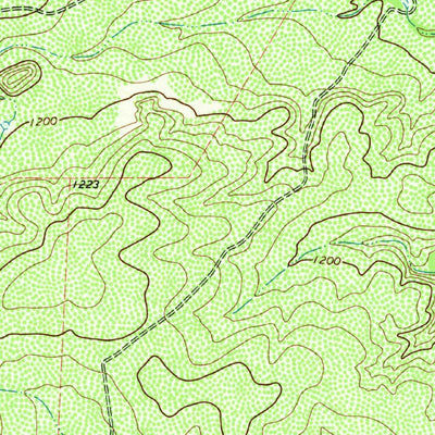 United States Geological Survey Turkey Mountain, TX (1974, 24000-Scale) digital map