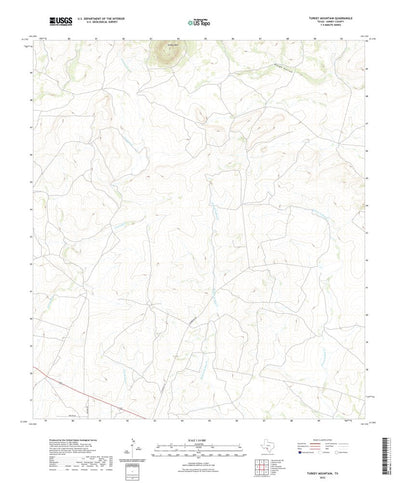 United States Geological Survey Turkey Mountain, TX (2022, 24000-Scale) digital map