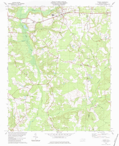 United States Geological Survey Turkey, NC (1984, 24000-Scale) digital map