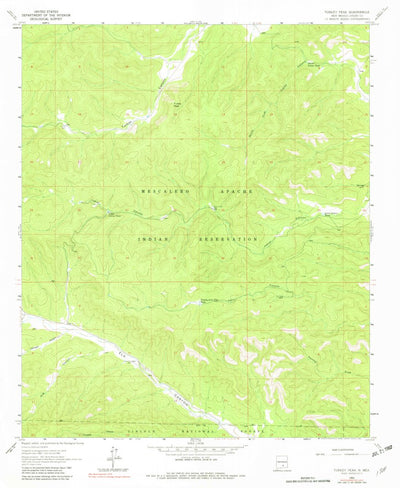 United States Geological Survey Turkey Peak, NM (1963, 24000-Scale) digital map