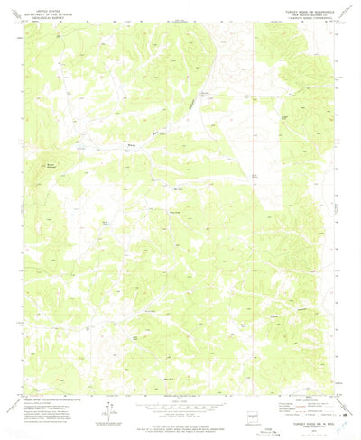 United States Geological Survey Turkey Ridge SW, NM (1972, 24000-Scale) digital map