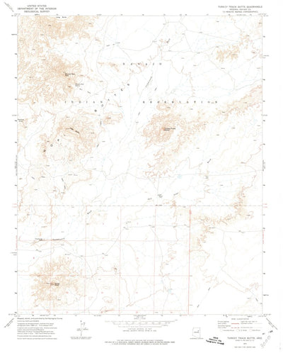 United States Geological Survey Turkey Track Butte, AZ (1972, 24000-Scale) digital map