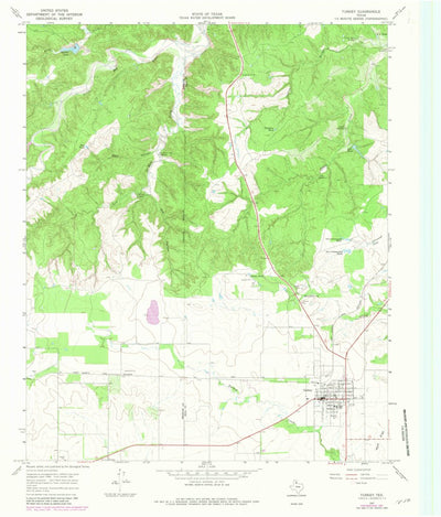 United States Geological Survey Turkey, TX (1967, 24000-Scale) digital map