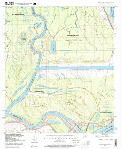 United States Geological Survey Turnbull Island, LA-MS (1996, 24000-Scale) digital map