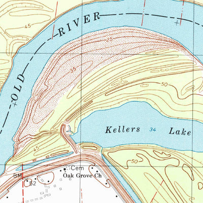 United States Geological Survey Turnbull Island, LA-MS (1996, 24000-Scale) digital map