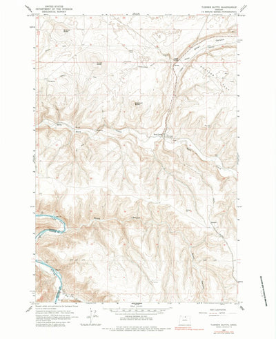 United States Geological Survey Turner Butte, OR (1964, 24000-Scale) digital map