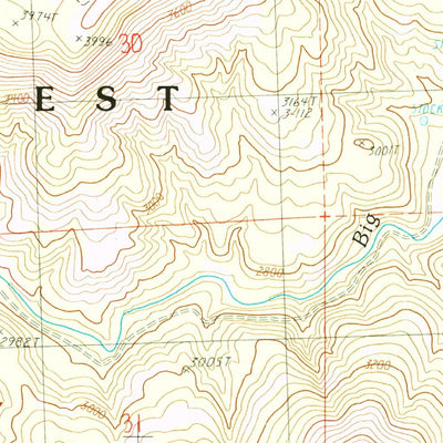 United States Geological Survey Turner Mountain, OR (1990, 24000-Scale) digital map