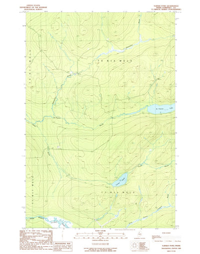 United States Geological Survey Turner Pond, ME (1989, 24000-Scale) digital map