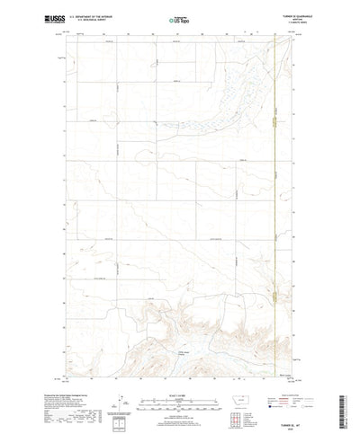 United States Geological Survey Turner SE, MT (2020, 24000-Scale) digital map