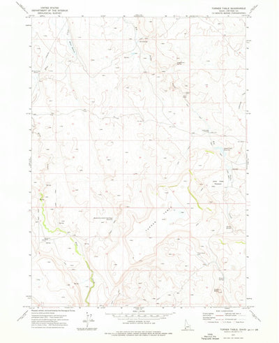 United States Geological Survey Turner Table, ID (1972, 24000-Scale) digital map