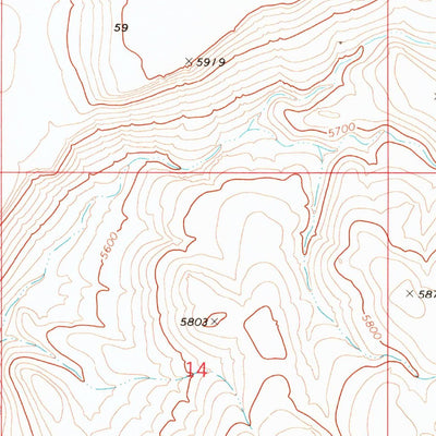 United States Geological Survey Turner Table, ID (1972, 24000-Scale) digital map