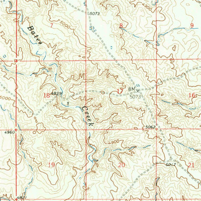 United States Geological Survey Turnercrest, WY (1960, 62500-Scale) digital map