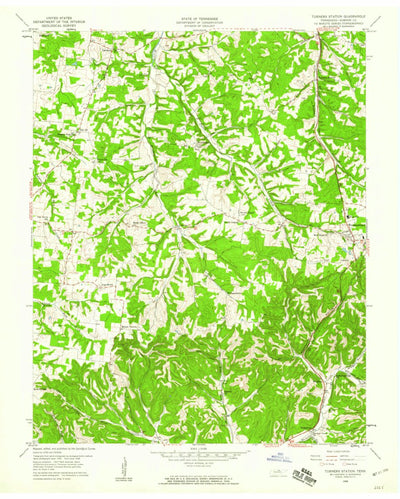 United States Geological Survey Turners Station, TN (1958, 24000-Scale) digital map