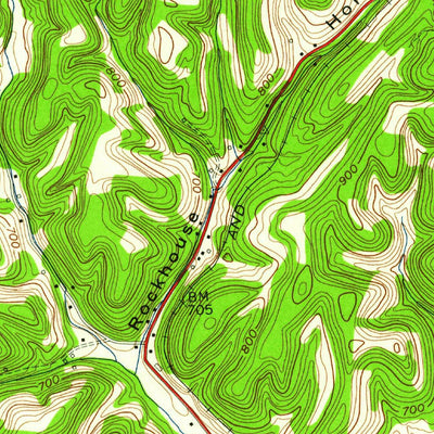 United States Geological Survey Turners Station, TN (1958, 24000-Scale) digital map