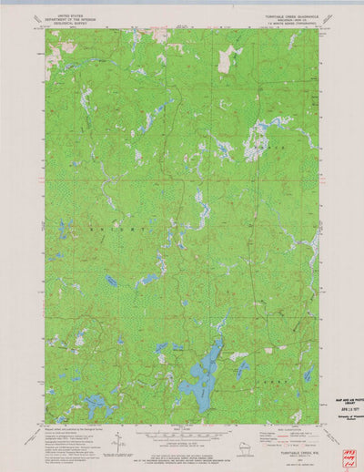 United States Geological Survey Turntable Creek, WI (1973, 24000-Scale) digital map