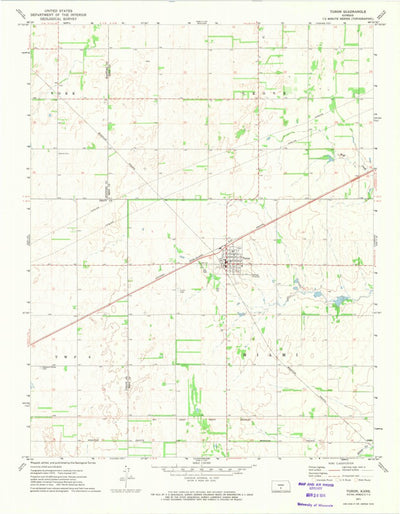 United States Geological Survey Turon, KS (1971, 24000-Scale) digital map