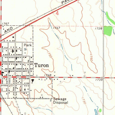 United States Geological Survey Turon, KS (1971, 24000-Scale) digital map