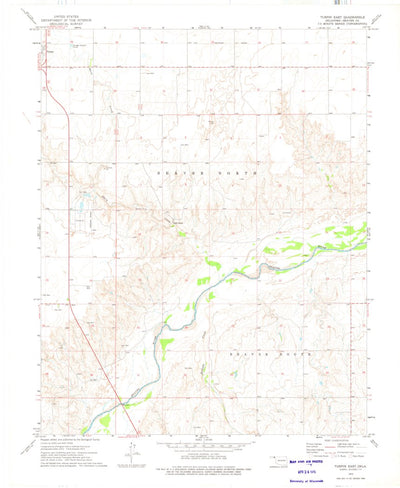 United States Geological Survey Turpin East, OK (1973, 24000-Scale) digital map