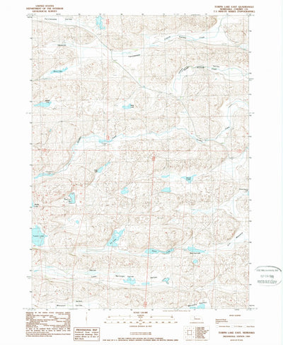 United States Geological Survey Turpin Lake East, NE (1989, 24000-Scale) digital map