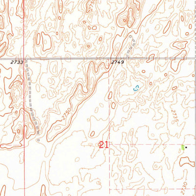 United States Geological Survey Turpin NE, OK-KS (1973, 24000-Scale) digital map