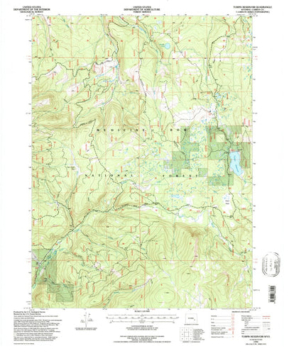 United States Geological Survey Turpin Reservoir, WY (1992, 24000-Scale) digital map