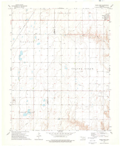 United States Geological Survey Turpin West, OK (1973, 24000-Scale) digital map
