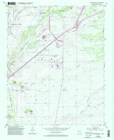 United States Geological Survey Turquoise Hill, NM (1952, 24000-Scale) digital map