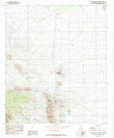 United States Geological Survey Turquoise Mountain, AZ (1985, 24000-Scale) digital map
