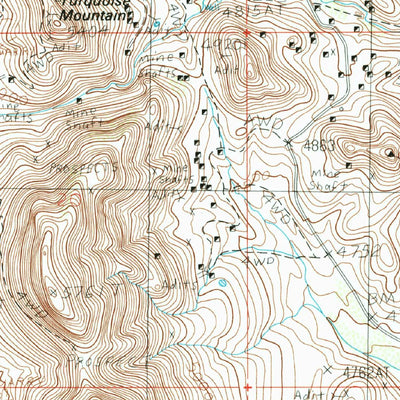 United States Geological Survey Turquoise Mountain, AZ (1985, 24000-Scale) digital map