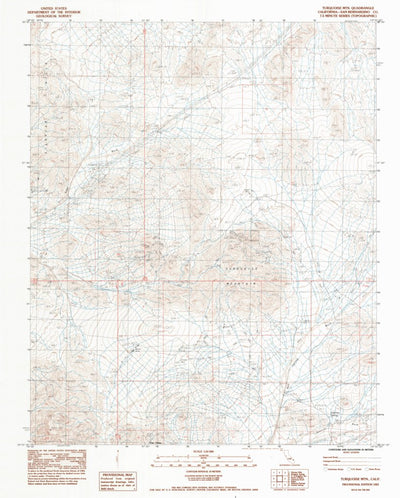 United States Geological Survey Turquoise Mountain, CA (1983, 24000-Scale) digital map