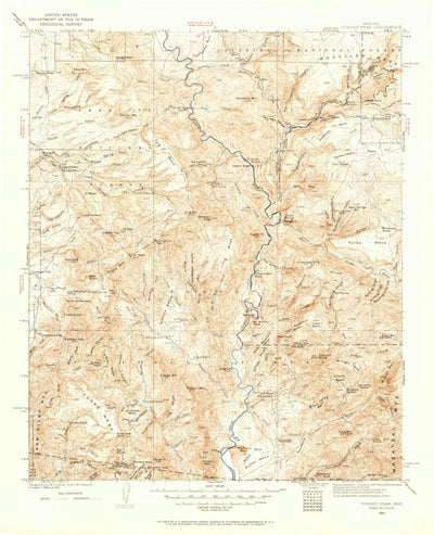 United States Geological Survey Turret Peak, AZ (1929, 125000-Scale) digital map