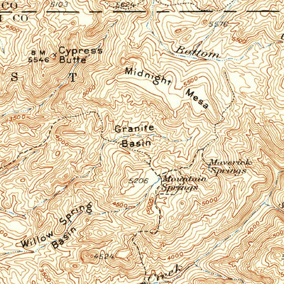 United States Geological Survey Turret Peak, AZ (1929, 125000-Scale) digital map
