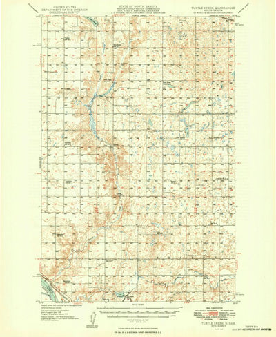 United States Geological Survey Turtle Creek, ND (1949, 62500-Scale) digital map