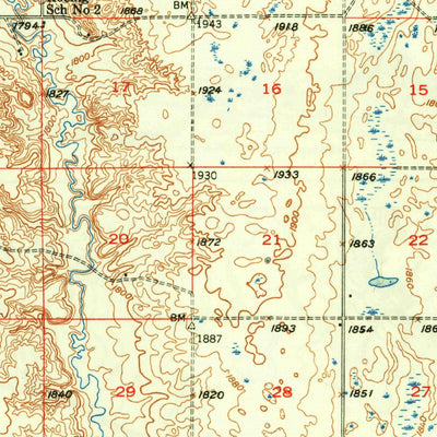 United States Geological Survey Turtle Creek, ND (1949, 62500-Scale) digital map