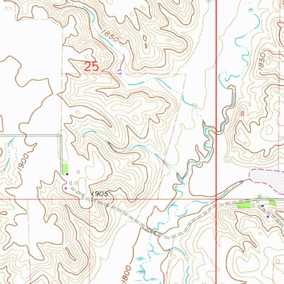 United States Geological Survey Turtle Creek NW, ND (1961, 24000-Scale) digital map
