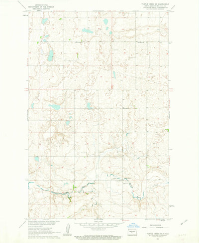 United States Geological Survey Turtle Creek SE, ND (1961, 24000-Scale) digital map