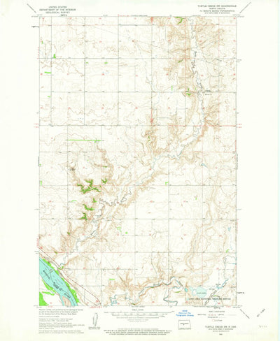 United States Geological Survey Turtle Creek SW, ND (1961, 24000-Scale) digital map