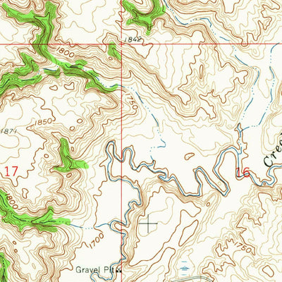 United States Geological Survey Turtle Creek SW, ND (1961, 24000-Scale) digital map