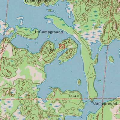 United States Geological Survey Turtle-Flambeau Flowage, WI (1973, 24000-Scale) digital map