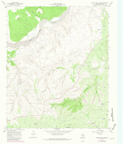 United States Geological Survey Turtle Hole Camp, TX (1967, 24000-Scale) digital map