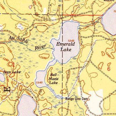 United States Geological Survey Turtle Lake, MI (1951, 24000-Scale) digital map
