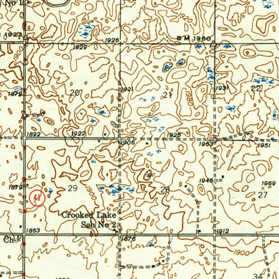 United States Geological Survey Turtle Lake, ND (1947, 62500-Scale) digital map