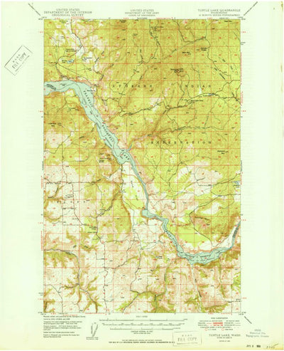 United States Geological Survey Turtle Lake, WA (1950, 62500-Scale) digital map