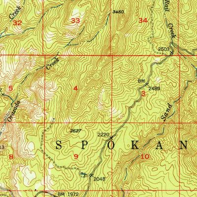 United States Geological Survey Turtle Lake, WA (1950, 62500-Scale) digital map
