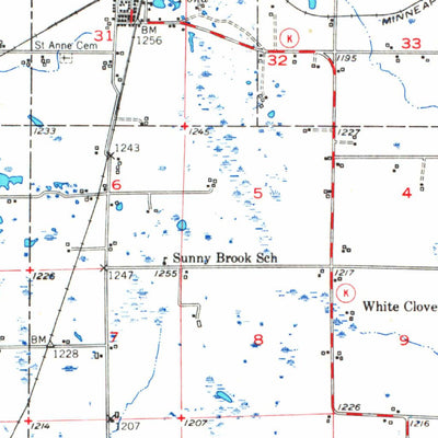 United States Geological Survey Turtle Lake, WI (1950, 62500-Scale) digital map